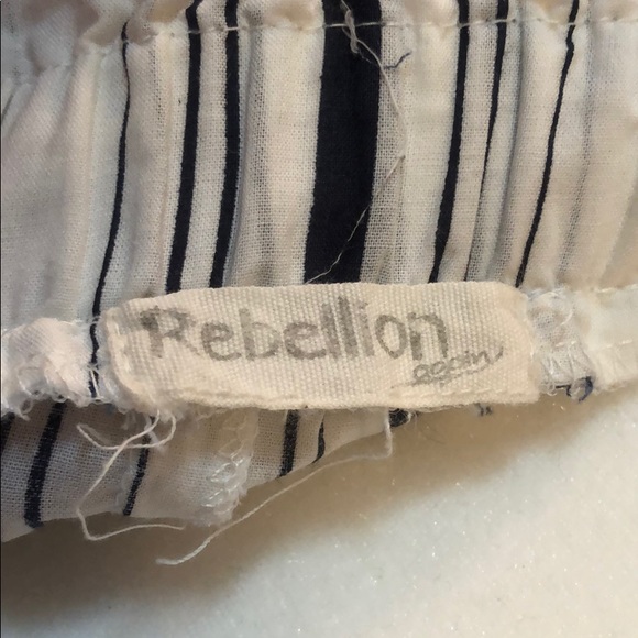 Shift dress— White with navy stripes - Picture 4 of 4